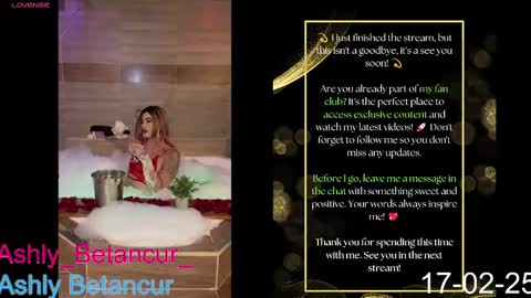 Snapshot of ashlybetancurxxx chatting on February 17, 2025, 5:47 am Ashly Betancur online show from February 17, 2025, 5:47 am