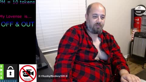 Snapshot of chunkymonkey420 chatting on February 7, 2025, 7:29 am Spencer Smokey Bear online show from February 7, 2025, 7:29 am