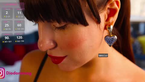 Snapshot of diodoramag chatting on January 19, 2025, 8:07 am Diodora Magenta online show from January 19, 2025, 8:07 am