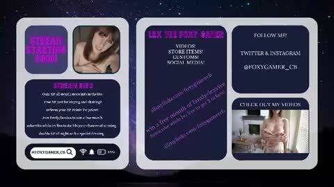 Lex Vive foxygamer cb online show from June 24, 2026, 1:26 am