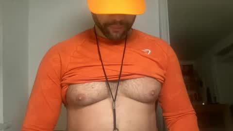 Snapshot of fuckyeahcoach chatting on November 1, 2025, 12:45 am Muscle Bear Jock in Training online show from November 1, 2025, 12:45 am