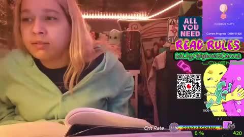 Snapshot of highnesscanna chatting on January 7, 2025, 8:45 am HiGHNESS CANNA online show from January 7, 2025, 8:45 am