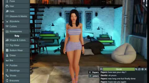 Snapshot of jstel chatting on October 22, 2025, 4:07 pm EleniGr online show from October 22, 2025, 4:07 pm