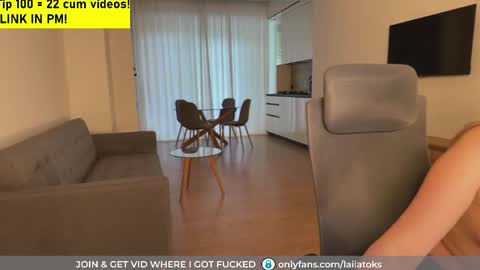 Snapshot of lailatoks chatting on May 19, 2026, 6:31 am lailatoks - TIP 100 tks get all my videos 22 VIDEOS SQUIRT PUSSY DILDO online show from May 19, 2026, 6:31 am
