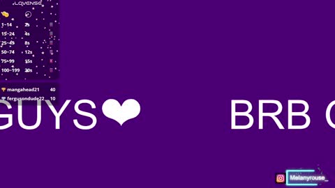 melanyrouse1 online show from January 21, 2025, 1:08 am