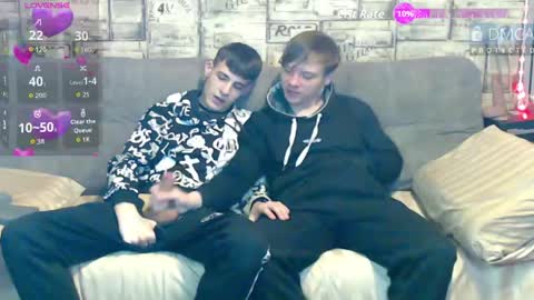 Max tall dark-haired guy with tattoos and Phil blond-haired online show from May 17, 2026, 2:42 am