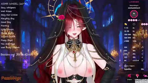 Snapshot of passionyx chatting on February 24, 2025, 6:27 am Succubus Nyx online show from February 24, 2025, 6:27 am