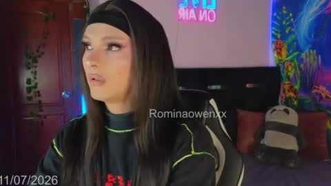 Snapshot of rominaowenxx chatting on July 11, 2026, 9:56 am ROMINA OWEN online show from July 11, 2026, 9:56 am
