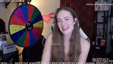 Snapshot of samanthahayesxoxo chatting on December 2, 2024, 4:09 am The Real Samantha Hayes haha online show from December 2, 2024, 4:09 am