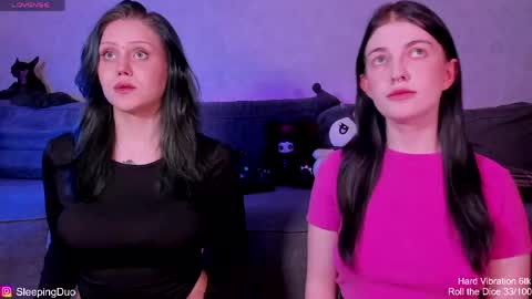Snapshot of sleepingduo chatting on June 8, 2026, 4:07 pm Hi We are Iva and Angela Nice to meet u 3 online show from June 8, 2026, 4:07 pm