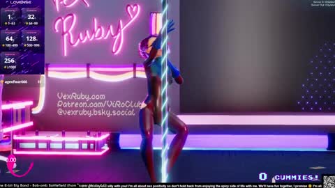 Snapshot of vexruby chatting on December 15, 2024, 1:13 am Vex Ruby online show from December 15, 2024, 1:13 am