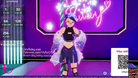 Snapshot of vexruby chatting on September 21, 2025, 12:12 am Vex Ruby online show from September 21, 2025, 12:12 am