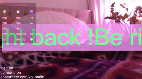 Snapshot of xo_sadie chatting on December 1, 2025, 6:18 am Xo Sadie online show from December 1, 2025, 6:18 am