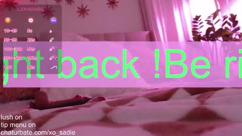 Snapshot of xo_sadie chatting on December 2, 2025, 7:03 am Xo Sadie online show from December 2, 2025, 7:03 am