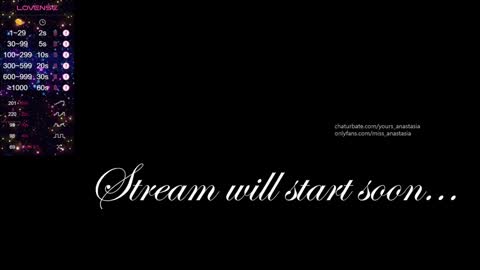 Snapshot of yours_anastasia chatting on January 11, 2025, 12:01 am Anastasia online show from January 11, 2025, 12:01 am
