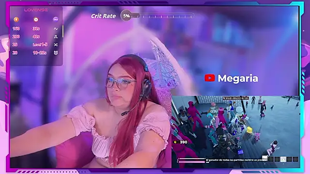 Snapshot of MegariaB chatting on February 15, 2026, 7:51 am MegariaB online show from February 15, 2026, 7:51 am