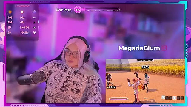 Snapshot of MegariaB chatting on February 19, 2026, 4:41 am MegariaB online show from February 19, 2026, 4:41 am