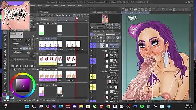 DrenchedArt online show from January 8, 2025, 1:21 am