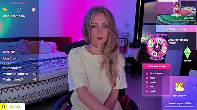 Snapshot of PrincessVS chatting on January 25, 2025, 11:34 am PrincessVS online show from January 25, 2025, 11:34 am