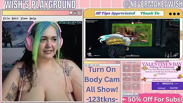 nevermakeawish online show from February 13, 2026, 4:58 pm