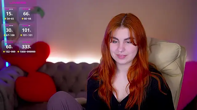 GingerPinky online show from February 15, 2026, 8:05 pm