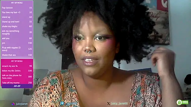 juicy janet online show from March 18, 2026, 6:22 pm