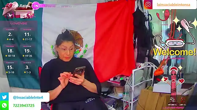 LaInsaciableIntensa online show from March 7, 2025, 10:21 pm