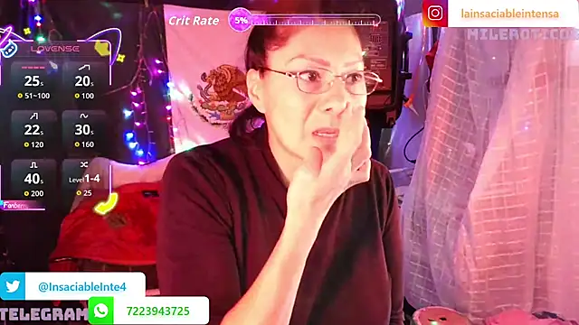 LaInsaciableIntensa online show from March 8, 2026, 11:41 pm