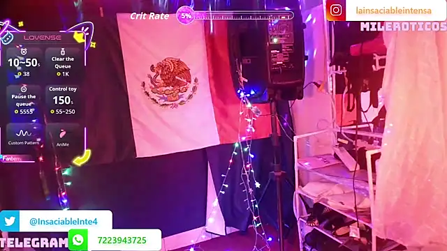 LaInsaciableIntensa online show from April 2, 2026, 2:31 am