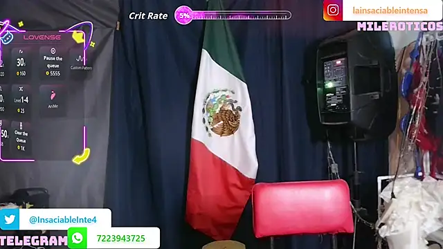 LaInsaciableIntensa online show from July 18, 2026, 2:05 am