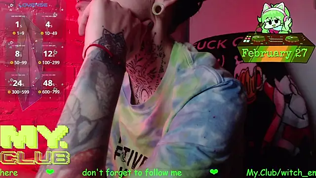 Witch Emma online show from February 27, 2026, 8:42 pm