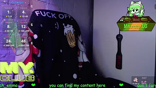 Witch Emma online show from March 16, 2026, 8:18 am