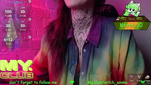 Witch Emma online show from March 30, 2026, 6:47 am